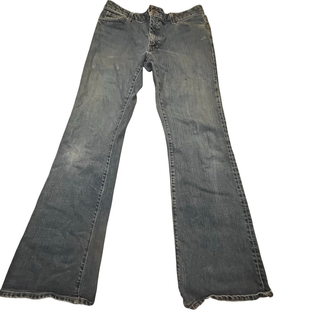 Gap Womens Flare Jeans Size 10R Stretch Bootcut Blue Denim Y2K